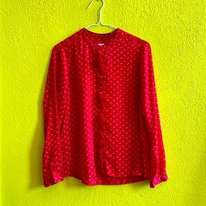 Vintage Liz Claiborne Red Button Down